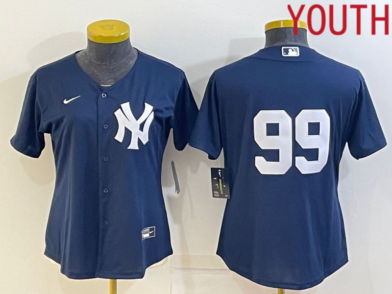 Youth New York Yankees 99 No Name Blue Game Nike 2022 MLB Jersey